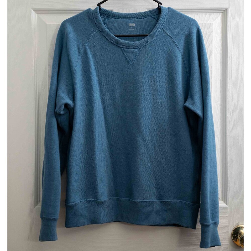 Uniqlo Crew Neck Sweatshirt, Small, Light Blue